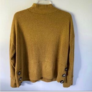 F & F Mustard Yellow Sweater with Side Button Accents Size 6